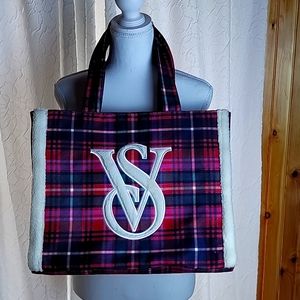 Victoria Secret Plaid Tote Bag
